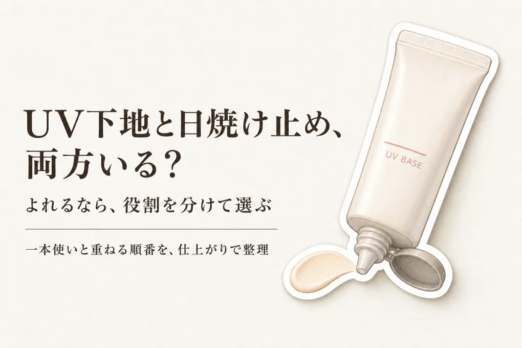 UV下地と日焼け止めは両方いる？ファンデーションがよれる人の一本使い・重ねる順番